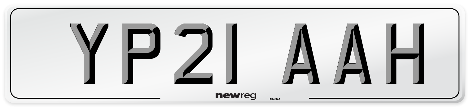 YP21 AAH Number Plate from New Reg